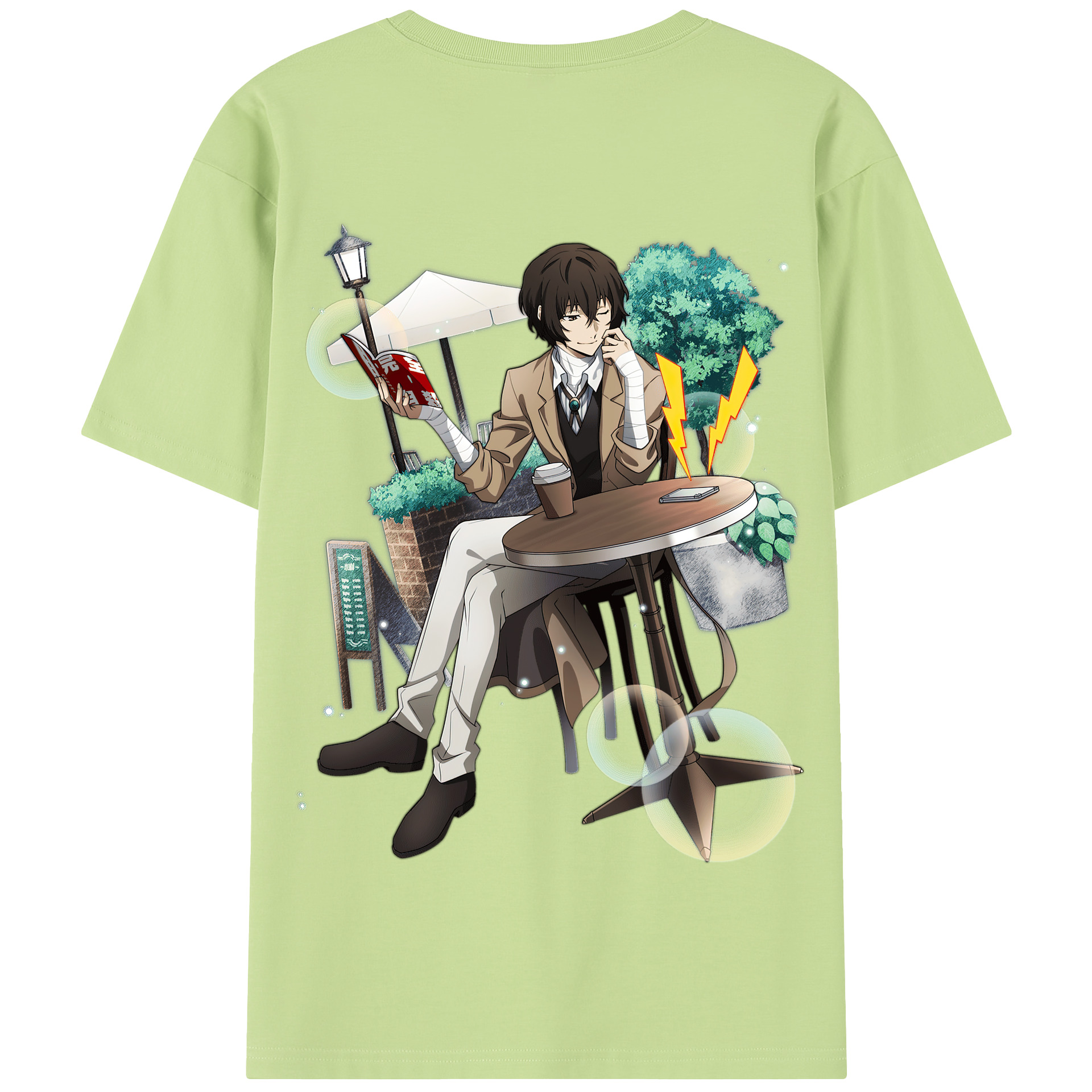 （画像用） 文豪ストレイドッグス Bungo Stray Dogs 綿100％半袖Tシャツ（背面プリント）